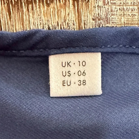 Plain Blue Spaghetti Strap Top Sz 10 - Picture 3 of 3